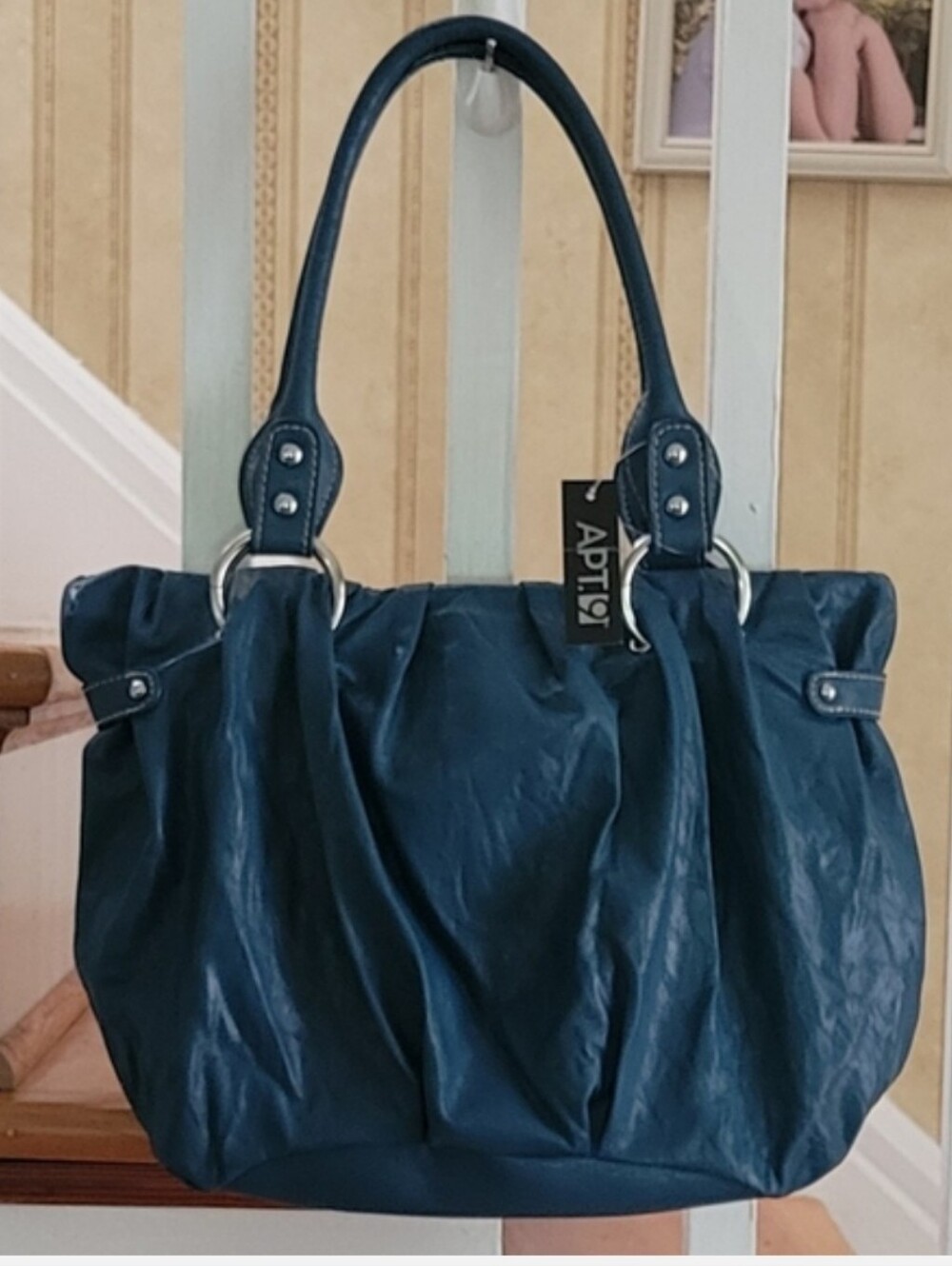 APT 9 LAFAYETTE Turquoise Hobo Shoulder Bag - Picture 2 of 10